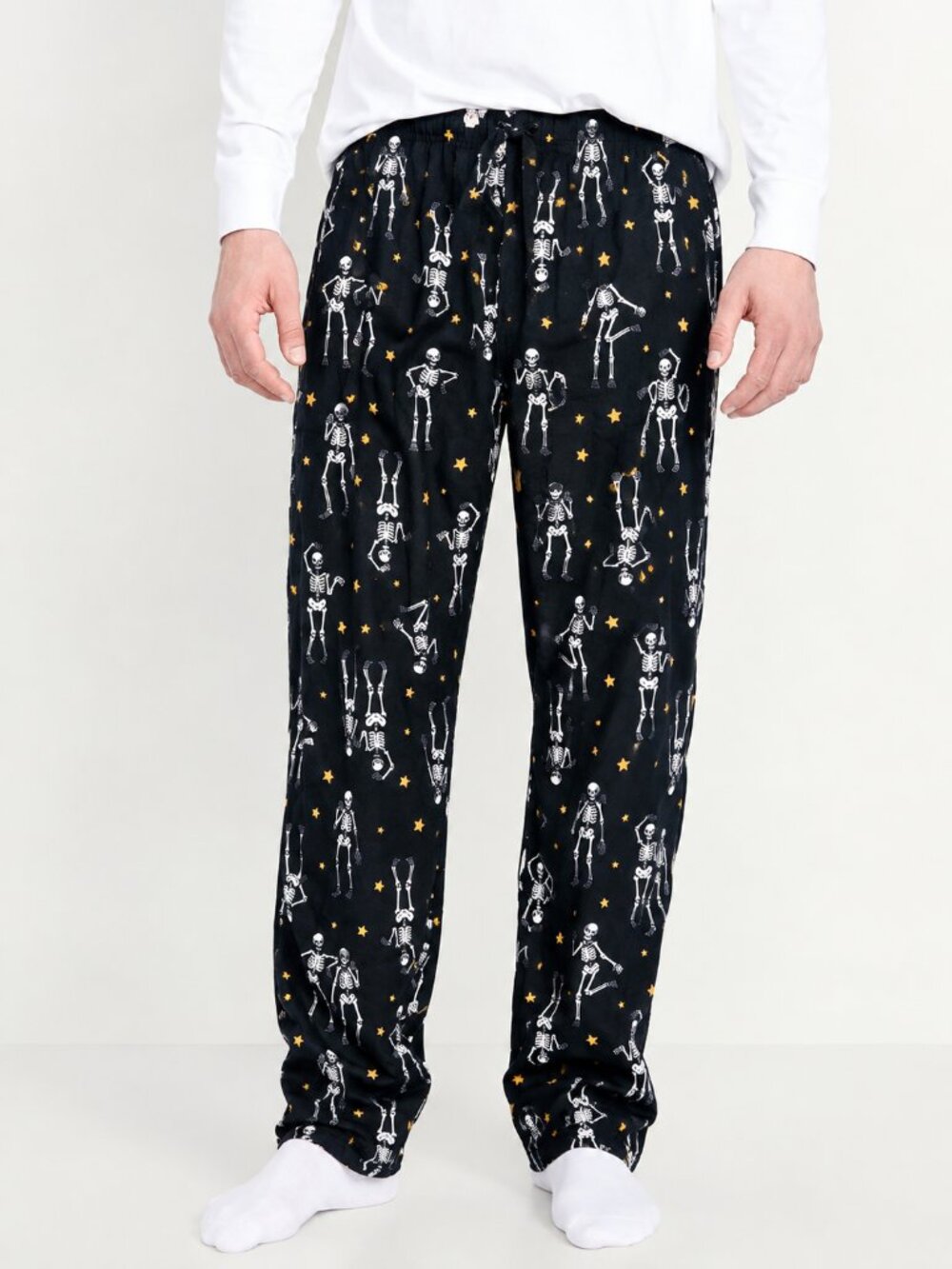 2/$30 Old Navy Flannel Pajama Pants for Men Halloween Skeleton Print XXL #A4676